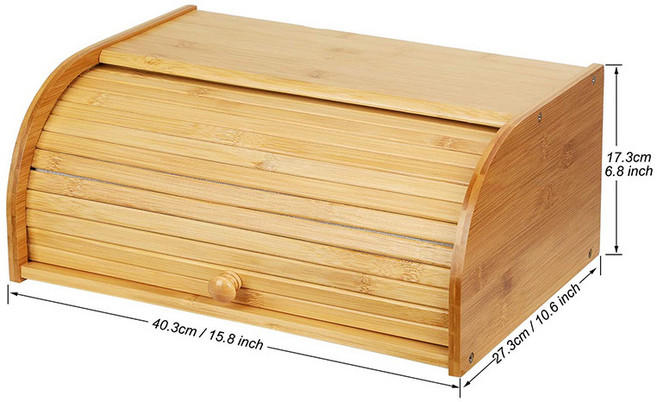 브레드박스 대나무 수납함 간식 보관함 식탁정리 주방 소품함 정리박스, 1개