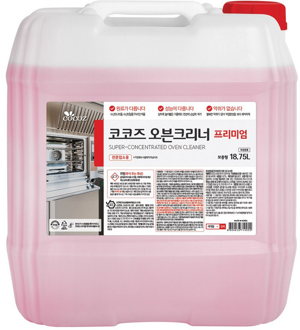 코코즈 업소용 초강력 오븐크리너 프리미엄 18.75L 식당 대용량 기름때제거 찌든때클리너, 1개