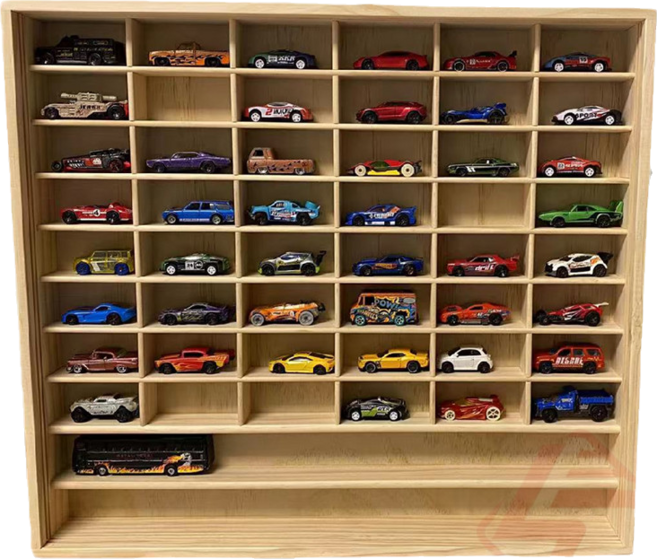 피규어 장식장 미니카 토미카 진열장 40칸 원목수납장, 1개
