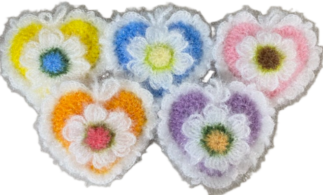 수논 아크릴 수세미 국산 핸드메이드 거품왕 주방 뜨개질 수세미 랜덤발송, 1세트, 5개