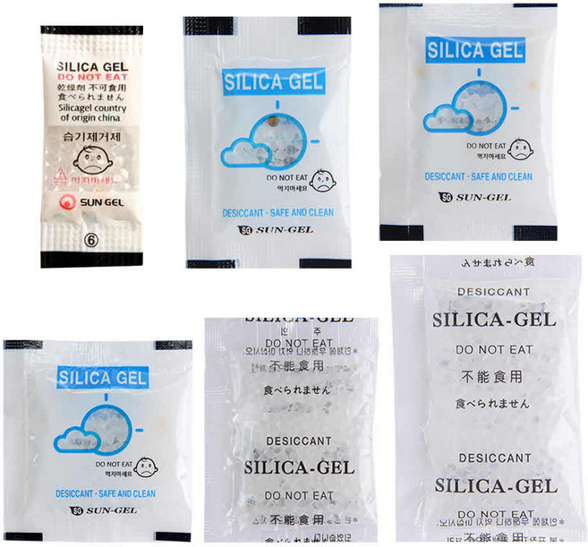[PET 비닐] 식품용 실리카겔 제습제 습기제거제, 50개, 3g