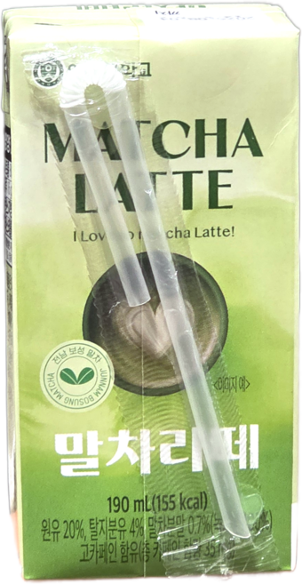 연세우유 말차라떼 데일리 음료, 24개, 190ml