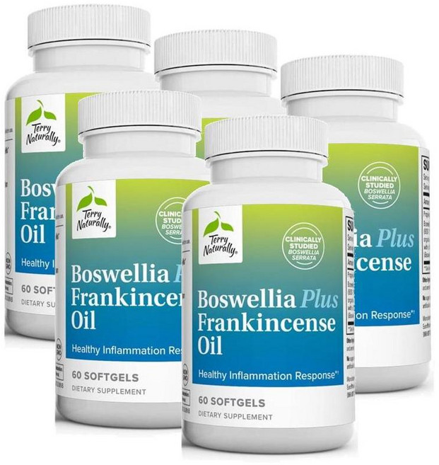 테리 내추럴리 보스웰리아 플러스 프랑킨센스 오일 소프트젤 Terry Naturally Boswellia Frankincense Oil, 5개, 60정