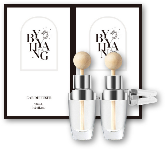 16ml 바이향 차량용 송풍구 디퓨저, 딥블랙체리, 2개