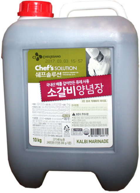 CJ소갈비양념장10kg, 10kg, 1개