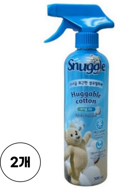 스너글 포근한 섬유 탈취제, 500ml, 2개