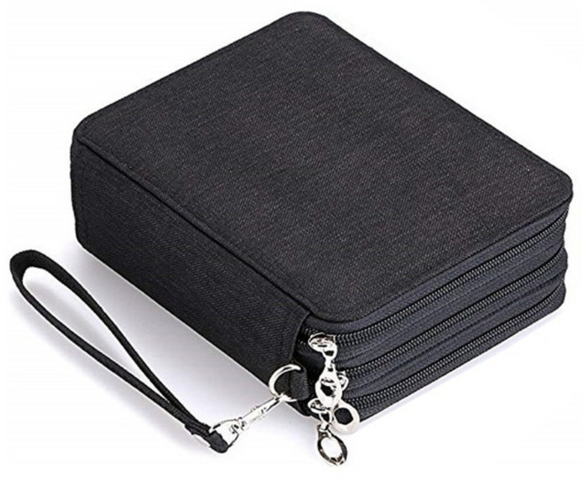 레디박스 다용도 아트 색연필 72색 파우치 가방, 72색 블랙, 1개