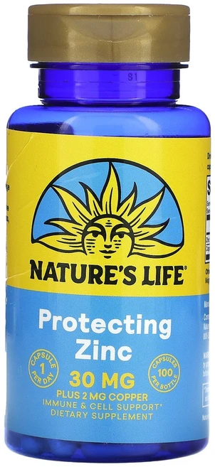 네이처스 라이프 Nature's Life 아연 캡슐 100정122469원산지:기타, 네이처스 라이프 Nature's Life, 아연, 30, 1개 - 쿠팡