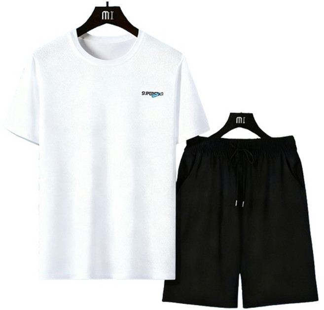 運動套裝 排汗衣 涼感衣 吸汗排濕衫 短袖運動衫 大碼運動薄款T恤 速乾運動衣