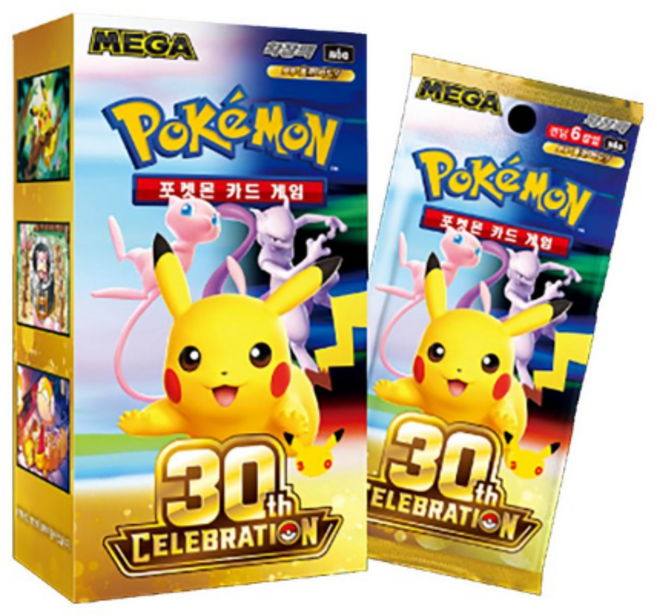 4위 - 포켓몬카드 MEGA 확장팩 30주년 셀러브레이션 한국어판 정품 미개봉 새상품, 1박스, 단일