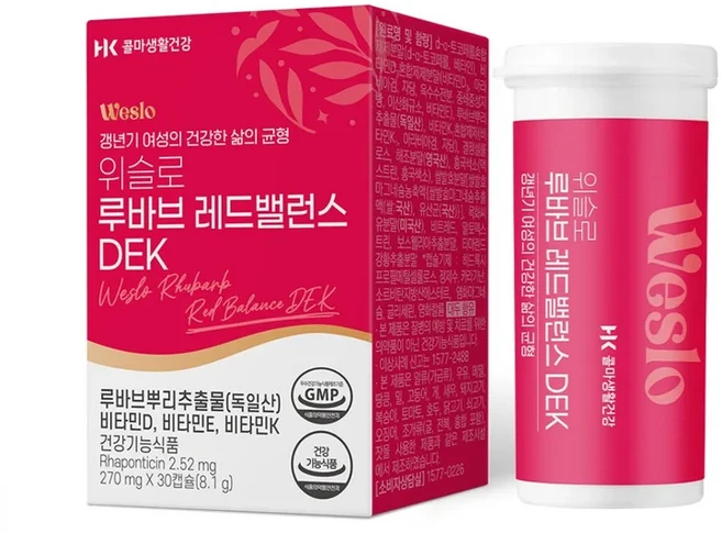 루바브 레드밸런스 DEK, 30정, 1개 - 쿠팡