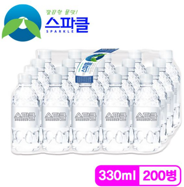 스파클 생수, 330ml, 200개
