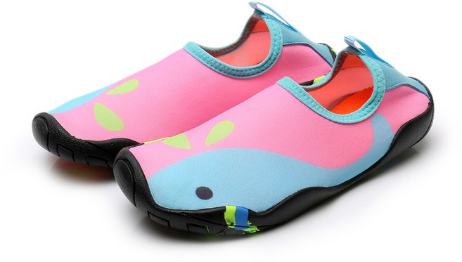 兒童厚底透氣排水運動沙灘溯溪游泳鞋 紫玉蘭-4452