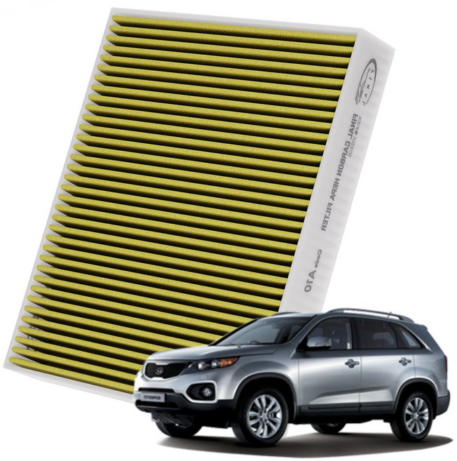 기아 쏘렌토 전차종 자동차 에어컨 히터 필터 초미세먼지 차단 활성탄 필터, 1개, 쏘렌토R 09년~12년-에어컨필터 A05