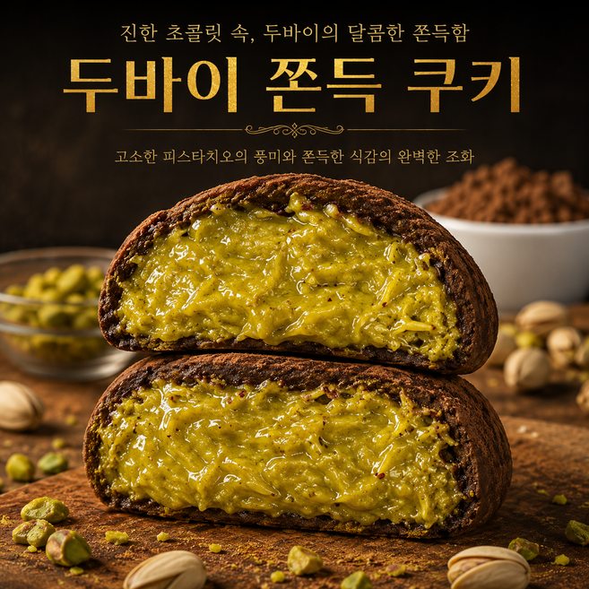 [맛보장] 수제 원물가득 두바이 쫀득쿠키 두쫀쿠, 5개, 50g