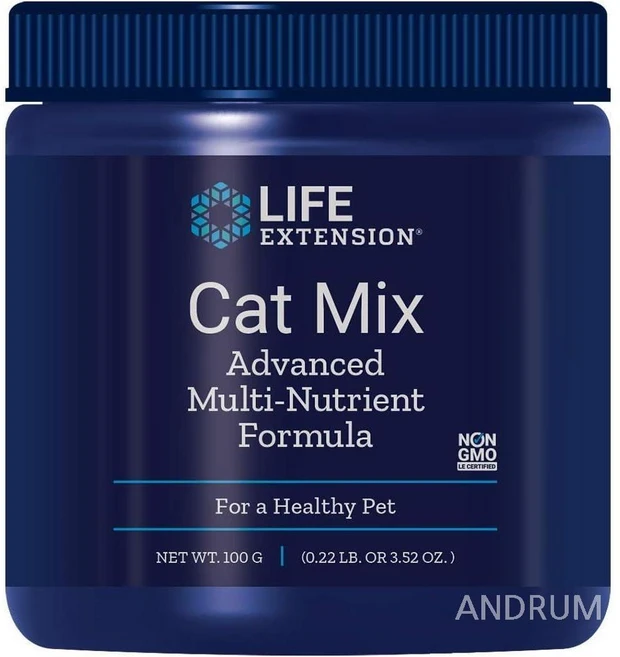 라이프익스텐션 캣믹스 고양이용 타우린 아르기닌 엽산 유산균 100g 3병세트, 기본 - 쿠팡
