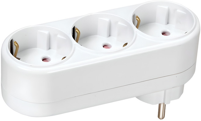 코텍스 접지 일자 멀티탭 3구 E-0178, 13.4cm, 화이트, 1개