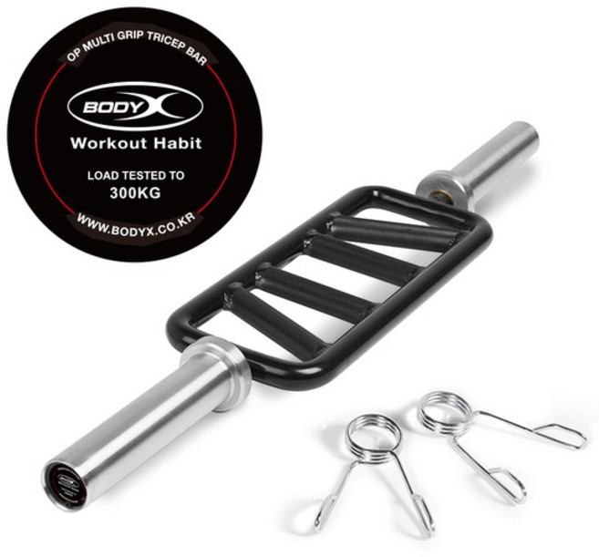 [바디엑스(스포츠)] 멀티그립 트라이셉 중량봉 50mm 삼두근 운동, 1개, 상세 설명 참조