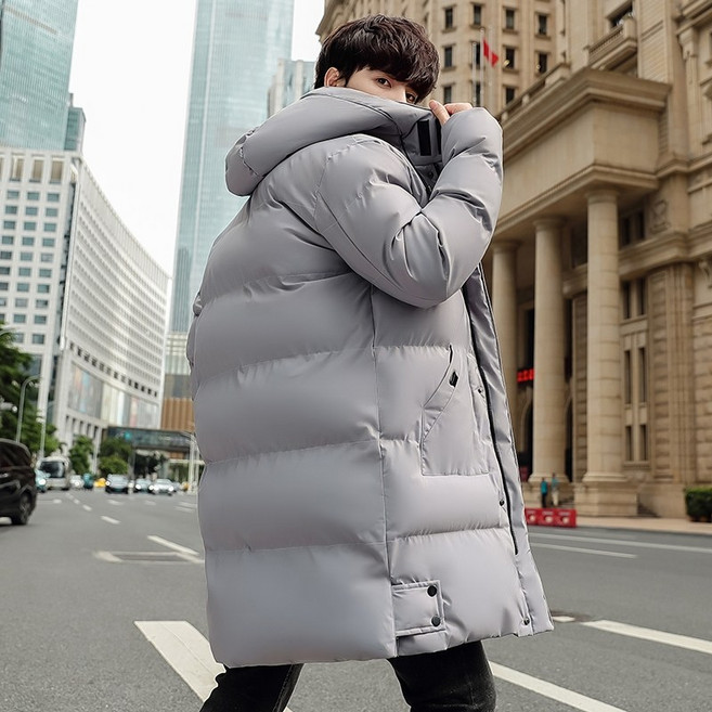 M-8XL 中長款 男生 大碼 羽絨棉外套 加厚棉服 風衣外套 連帽外套 防風 保暖