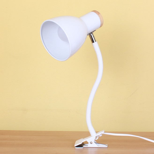 그린필조명 집게스탠드-E2 학습용 식물성장램프용 자바라 식물등, 화이트