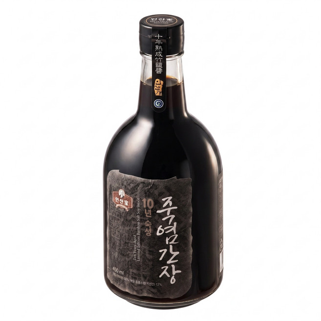 인산가 10년숙성 죽염간장 450ml 인산죽염 물에타마시는 간장차, 1개
