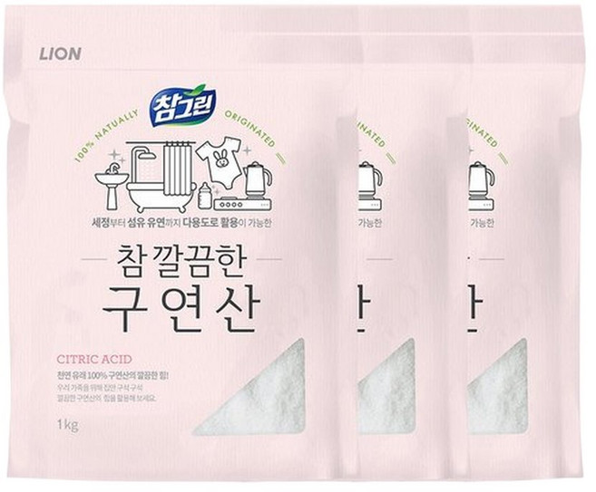 [참그린]참 깔끔한 구연산 1kg x 3개