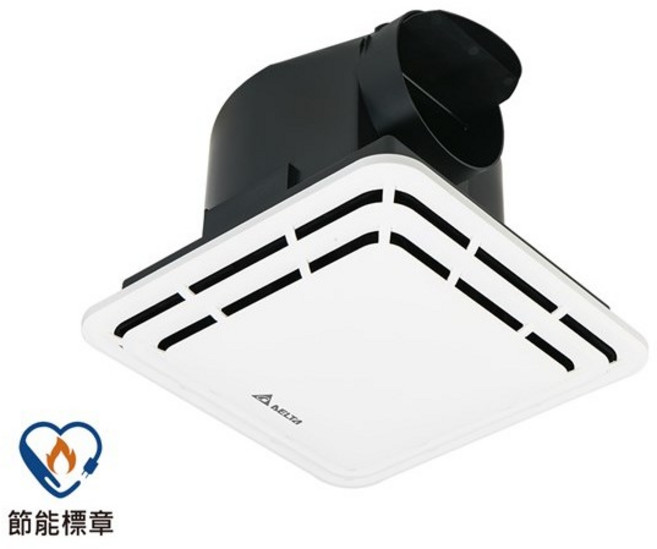 台達電浴室抽風扇 VFB21AAT6 無聲換氣扇 標準風量 全電壓 直流電, 超取最多兩台, 白色