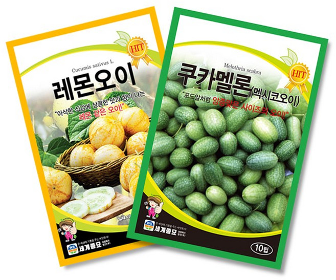 이색씨앗 레몬오이+쿠카멜론 세트 미니상토증정, 1개