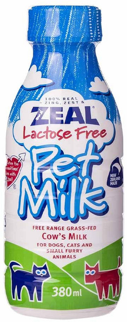 ZEAL真致 紐西蘭犬貓專用鮮乳 (不含乳糖), 鮮乳, 380ml, 1瓶