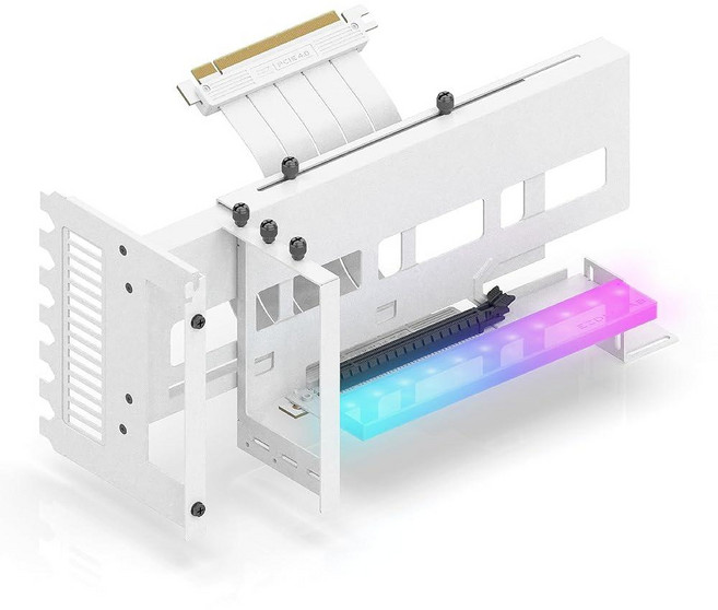 EZDIY-FAB 수직 PCIe 4.0 GPU 마운트 브래킷 그래픽 카드 홀더 5V 3핀 ARGB LED 모듈 비디오 카드 지원 키트 PCIe 4.0 X16 Gen4 17