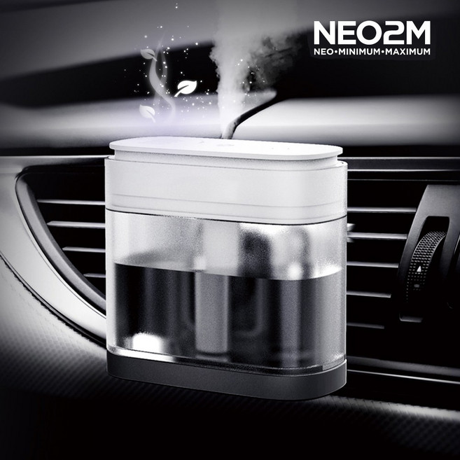 바이온 NEO2M 미니 무드등 가습기 HP958 송풍구 거치형 차량용가습기, 미니 무드등가습기 HP958 화이트