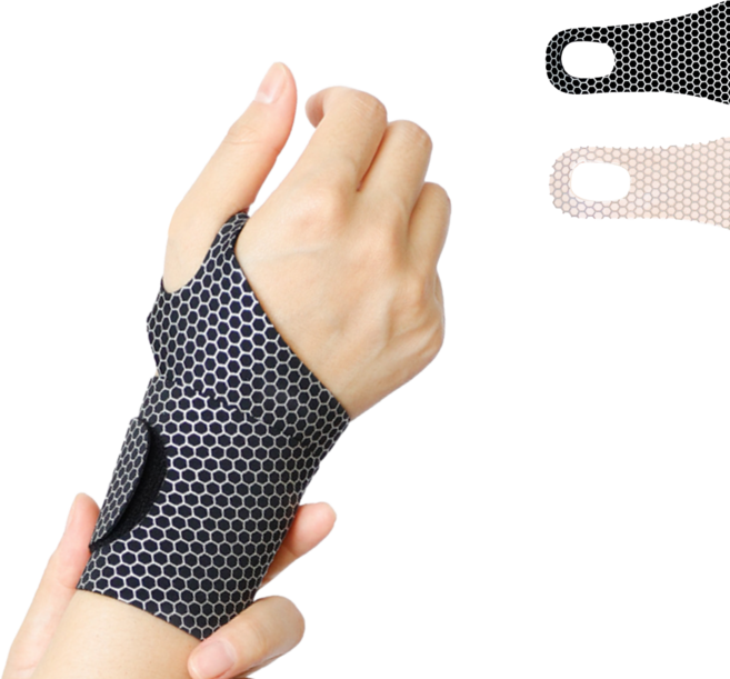 MSO Fit 초슬림 고탄력 손목 보호대 밴드 아대 2p, 블랙+블랙, 1세트