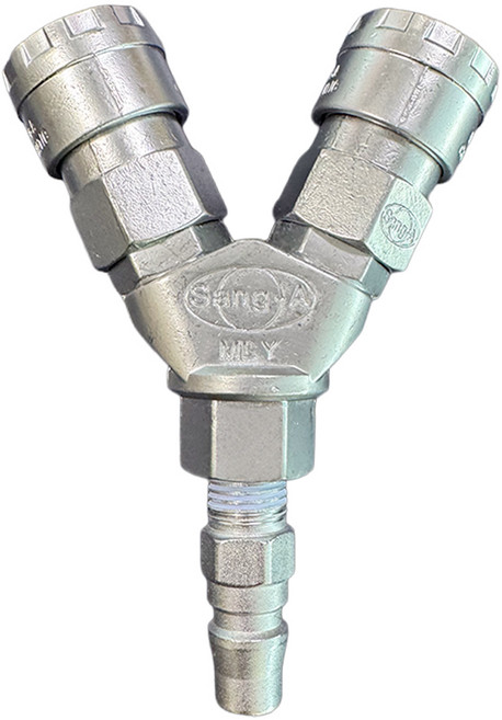 ALL09 콤프레샤용 상아 에어라인카플러 연결 2구 3구 수동 자동, 상아 에어카플러 수동2구, 1개