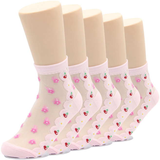 양말쟁이 국산 여자 시스루 단목 망사 양말 스플