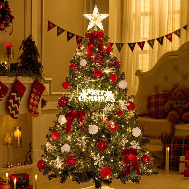 크리스마스트리 트리 탑별 장식 LED 전구 풀세트, 06_루돌프 리얼레드 1.6m