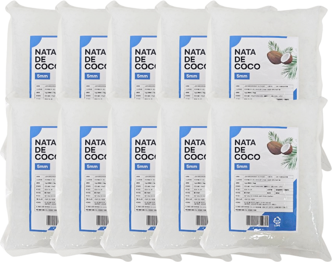 나타드코코 나타데코코 코코넛 젤리 5mm, 10개