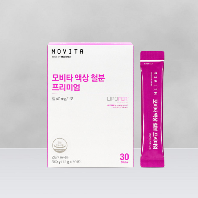 [본사]모비타 리포퍼 프리미엄 액상 철분 40mg 고함량 고흡수 임산부 철분제 30포, 1개, 30회분