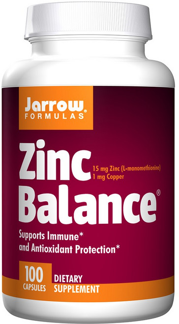 Jarrow FORMULAS 賈羅公式 鋅平衡膠囊 15mg, 100顆, 1罐