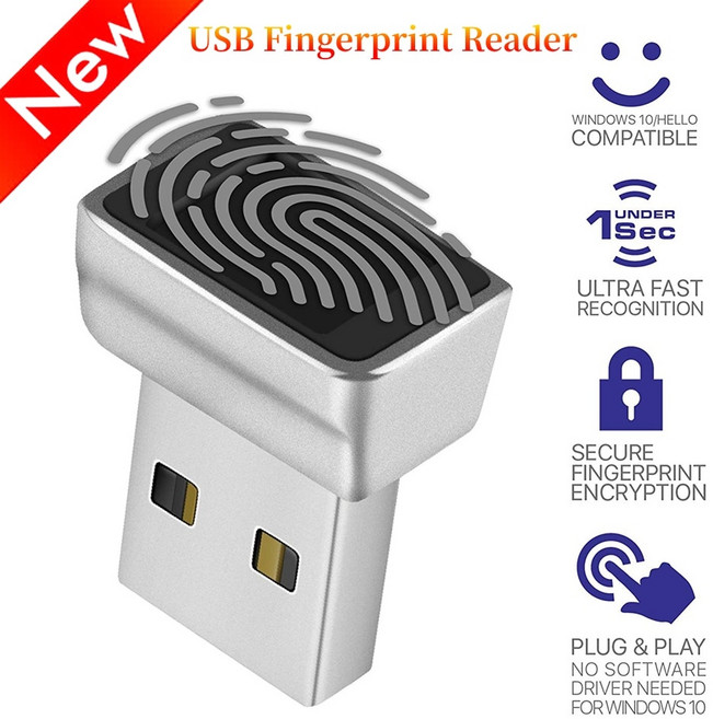 USB 지문 인식 모듈 윈도우 7 8 10 11 헬로용 생체 스캐너 자물쇠 노트북 PC용 잠금 해제, 3)USB to Type C