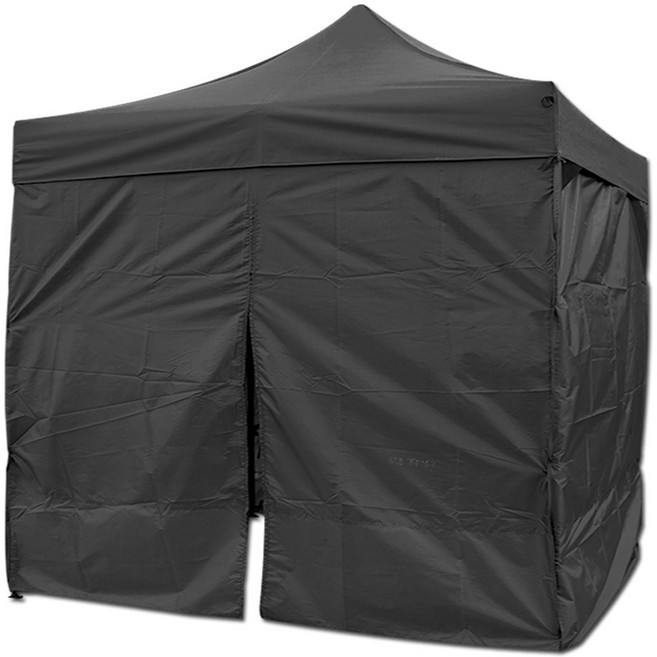 윈에어 캐노피천막 지붕+프레임+일반 바람막이 4면 B세트, 블랙