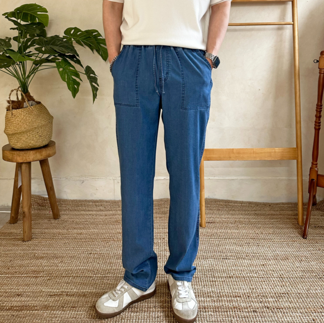 G2K 남자 여름 냉감 리오셀 쿨 아이스 데님