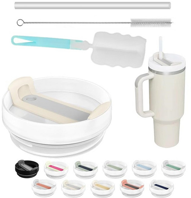 대용량 텀블러 호환 밀폐뚜껑 20oz 30oz 40oz 교체뚜껑 887ml 591ml 1180ml, 베이지, 1세트