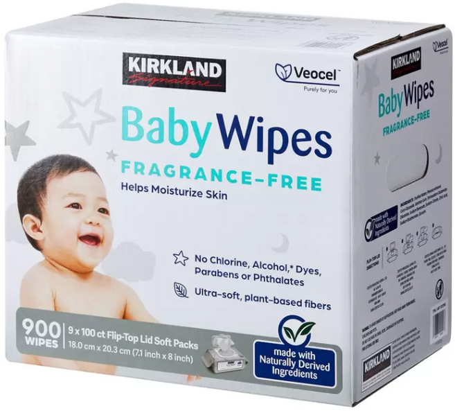 커클랜드 시그니춰 유아용 물티슈 100매 x 9팩, 1개, 9개입