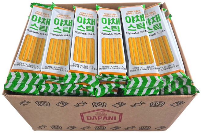 다파니 야채스틱 간식 대용량 개별포장 60개입, 1개