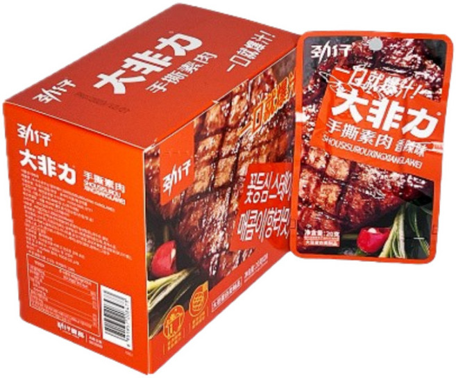 중국 꽃등심 스테이크 매콤이 슈시수로우상 향라웨이, 20g, 20개