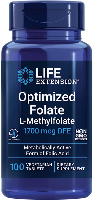 Life Extension 고함량 메틸엽산 1700mcg 베지캡슐 100정, 1개
