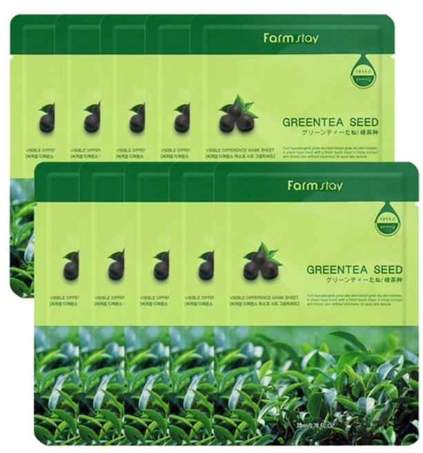비저블 디퍼런스 마스크팩 그린티씨드 10매 - 쿠팡