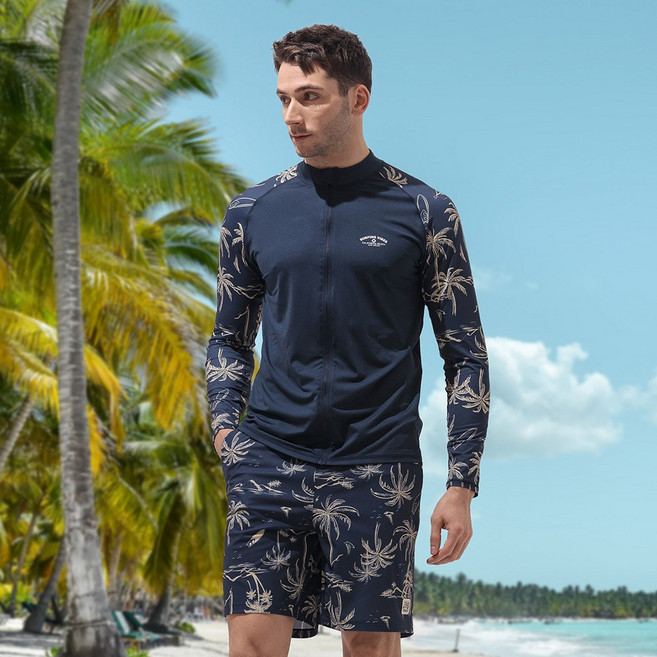 에어워크서프 남성래쉬가드세트 2피스 집업+보드숏 YAWe5084+YAWe0930