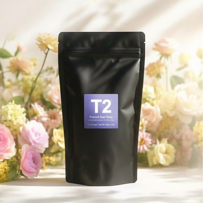 T2 프렌치 얼그레이 60티백 지퍼백, 120g, 1박스, 60개입