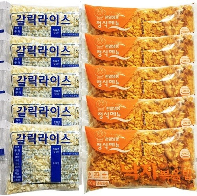 천일 볶음밥 10개 낙지볶음밥5봉+갈릭라이스5봉